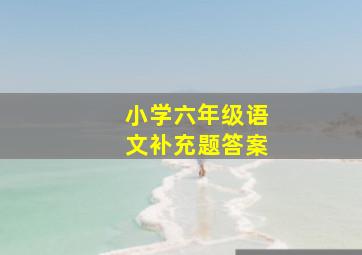 小学六年级语文补充题答案