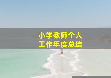 小学教师个人工作年度总结