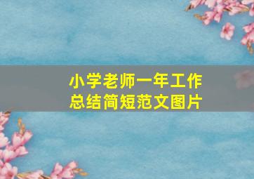 小学老师一年工作总结简短范文图片