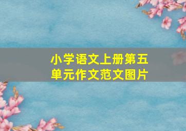 小学语文上册第五单元作文范文图片