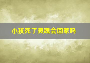 小孩死了灵魂会回家吗