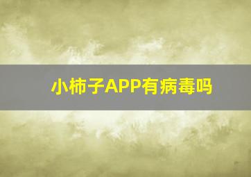 小柿子APP有病毒吗