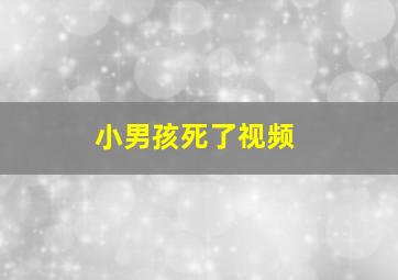 小男孩死了视频