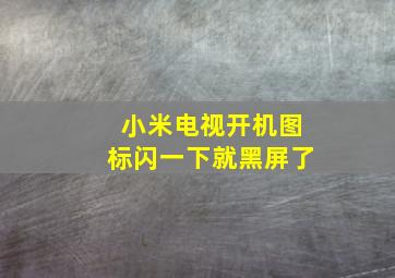 小米电视开机图标闪一下就黑屏了