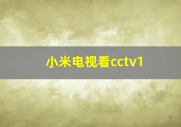 小米电视看cctv1