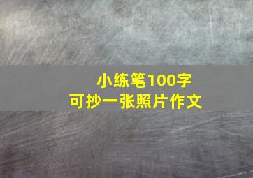 小练笔100字可抄一张照片作文