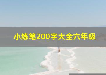 小练笔200字大全六年级