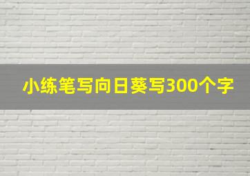 小练笔写向日葵写300个字