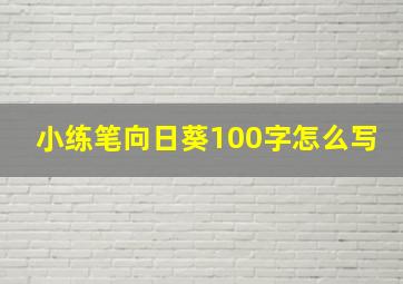 小练笔向日葵100字怎么写