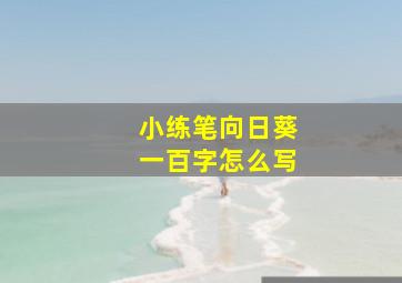 小练笔向日葵一百字怎么写