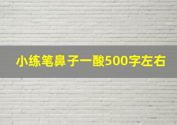 小练笔鼻子一酸500字左右