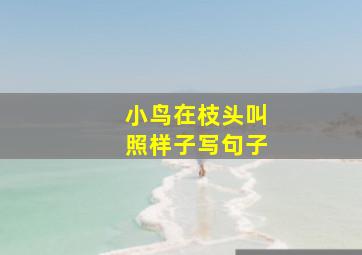 小鸟在枝头叫照样子写句子