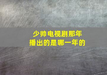 少帅电视剧那年播出的是哪一年的