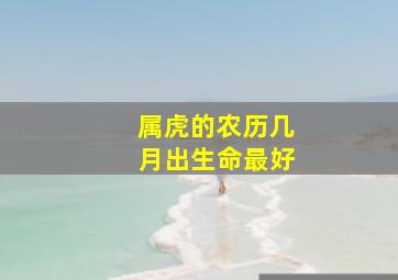 属虎的农历几月出生命最好