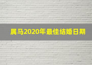 属马2020年最佳结婚日期