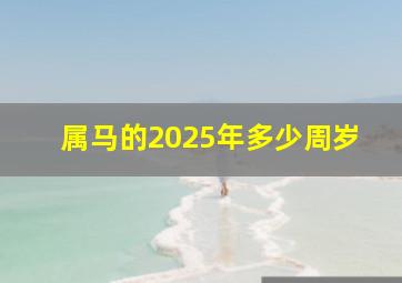 属马的2025年多少周岁