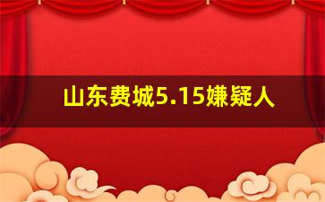 山东费城5.15嫌疑人