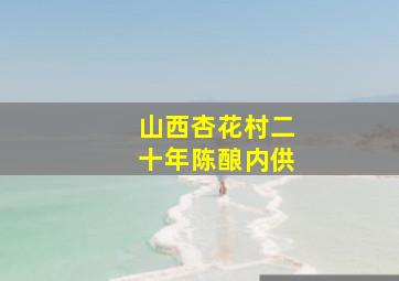 山西杏花村二十年陈酿内供