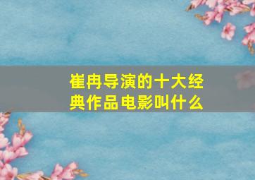 崔冉导演的十大经典作品电影叫什么