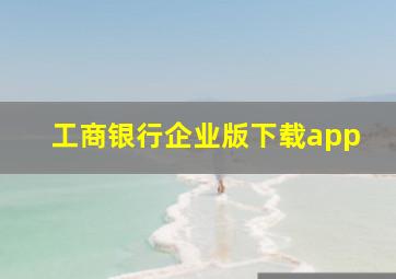 工商银行企业版下载app