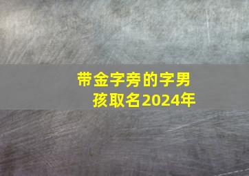 带金字旁的字男孩取名2024年