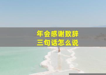 年会感谢致辞三句话怎么说