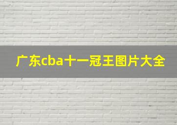 广东cba十一冠王图片大全