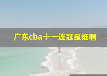 广东cba十一连冠是谁啊