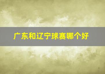 广东和辽宁球赛哪个好