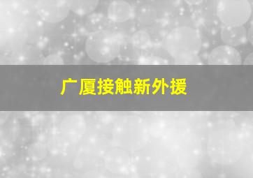 广厦接触新外援