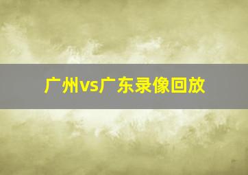 广州vs广东录像回放