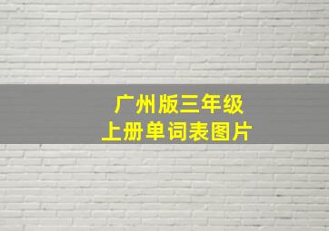 广州版三年级上册单词表图片