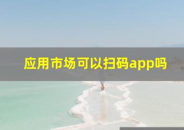 应用市场可以扫码app吗