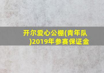 开尔爱心公棚(青年队)2019年参赛保证金