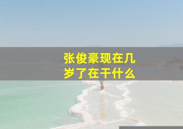 张俊豪现在几岁了在干什么