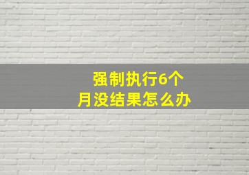 强制执行6个月没结果怎么办