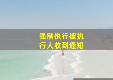 强制执行被执行人收到通知