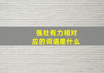 强壮有力相对应的词语是什么