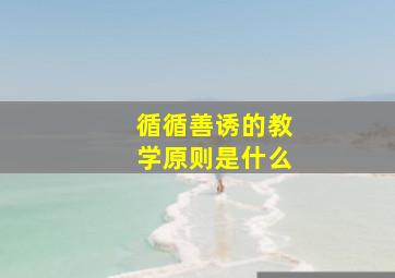 循循善诱的教学原则是什么