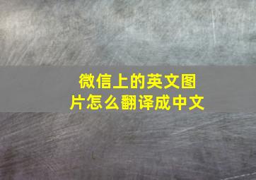 微信上的英文图片怎么翻译成中文