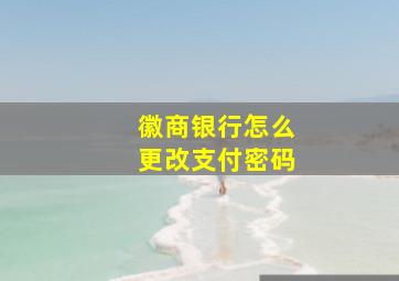 徽商银行怎么更改支付密码