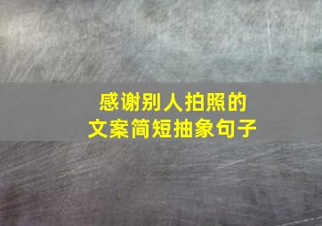 感谢别人拍照的文案简短抽象句子