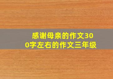 感谢母亲的作文300字左右的作文三年级