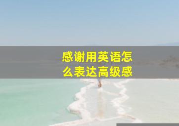 感谢用英语怎么表达高级感