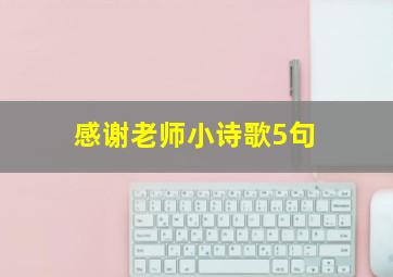 感谢老师小诗歌5句