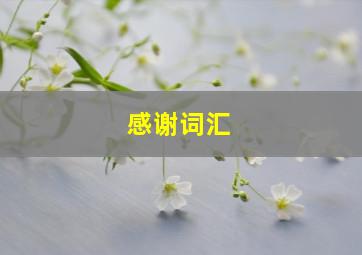 感谢词汇