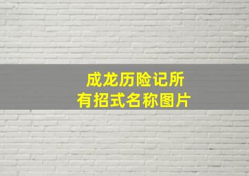 成龙历险记所有招式名称图片