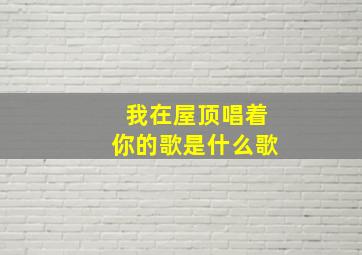 我在屋顶唱着你的歌是什么歌