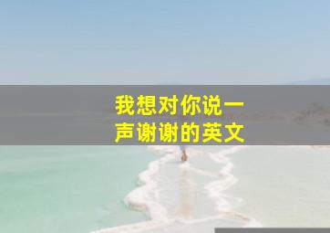 我想对你说一声谢谢的英文