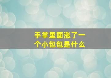 手掌里面涨了一个小包包是什么